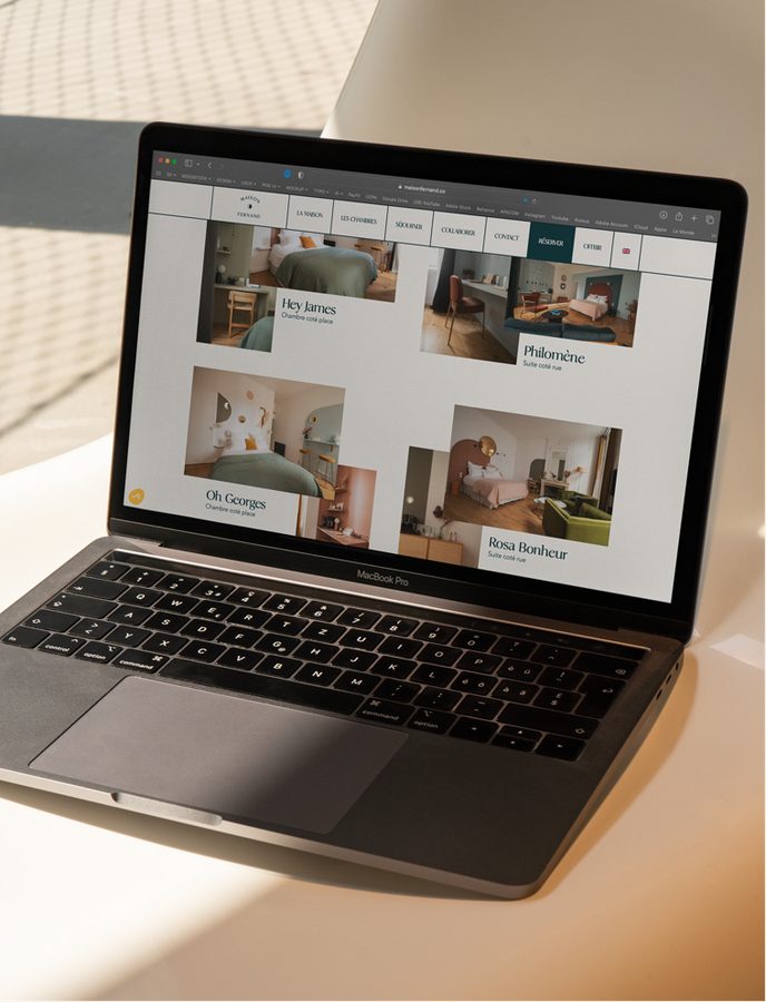 Site web sur ordinateur